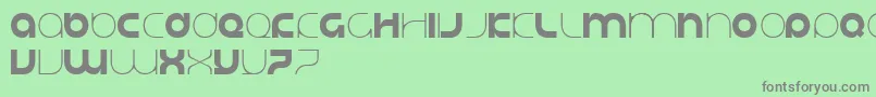 フォントJustifylazy – 緑の背景に灰色の文字