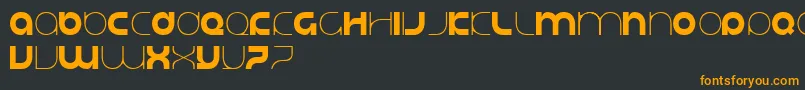 Justifylazy Font – Orange Fonts on Black Background