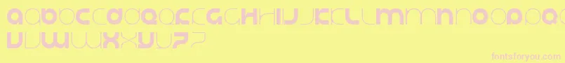 Justifylazy Font – Pink Fonts on Yellow Background