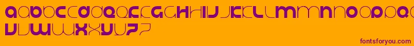 Justifylazy Font – Purple Fonts on Orange Background