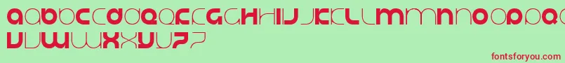 Justifylazy Font – Red Fonts on Green Background
