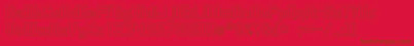 UpsilonHollow Font – Brown Fonts on Red Background