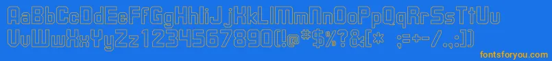 UpsilonHollow Font – Orange Fonts on Blue Background