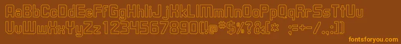 UpsilonHollow Font – Orange Fonts on Brown Background