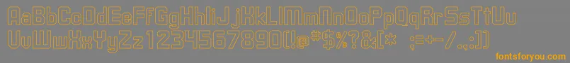 UpsilonHollow Font – Orange Fonts on Gray Background