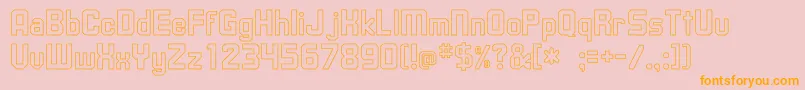 UpsilonHollow Font – Orange Fonts on Pink Background