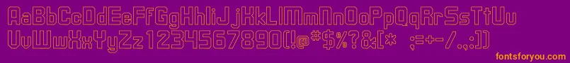 UpsilonHollow Font – Orange Fonts on Purple Background