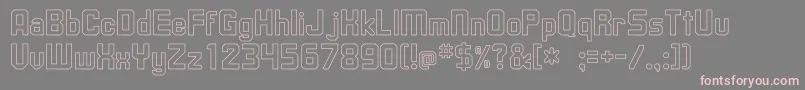 UpsilonHollow Font – Pink Fonts on Gray Background
