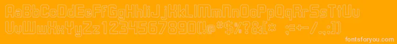 UpsilonHollow Font – Pink Fonts on Orange Background
