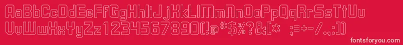 UpsilonHollow Font – Pink Fonts on Red Background