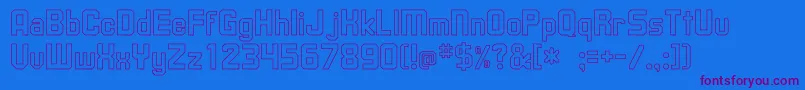 UpsilonHollow Font – Purple Fonts on Blue Background