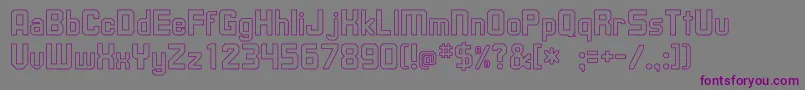 Шрифт UpsilonHollow – фиолетовые шрифты на сером фоне