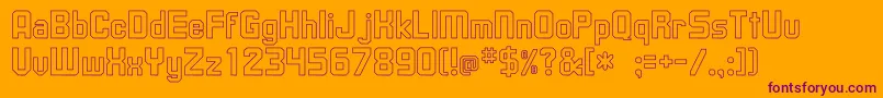 UpsilonHollow Font – Purple Fonts on Orange Background