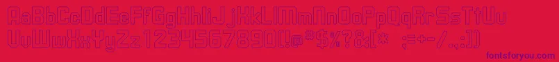 UpsilonHollow Font – Purple Fonts on Red Background