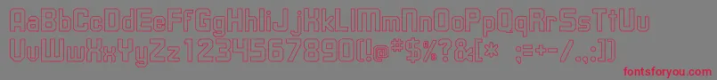 UpsilonHollow Font – Red Fonts on Gray Background