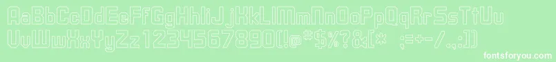 UpsilonHollow Font – White Fonts on Green Background