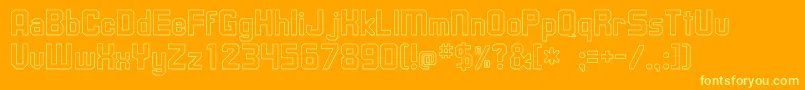 UpsilonHollow Font – Yellow Fonts on Orange Background