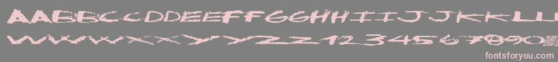Fonte Cleandirty – fontes rosa em um fundo cinza