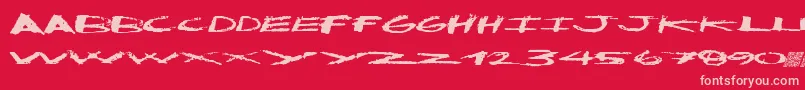 Cleandirty Font – Pink Fonts on Red Background