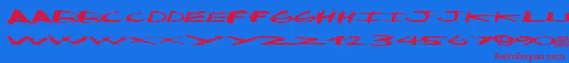 Cleandirty Font – Red Fonts on Blue Background