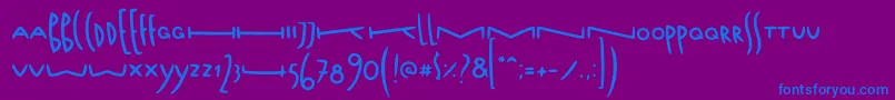 FoxtypefaceFoxtail Font – Blue Fonts on Purple Background