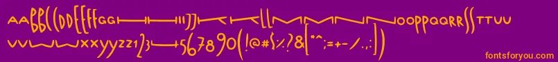 FoxtypefaceFoxtail Font – Orange Fonts on Purple Background