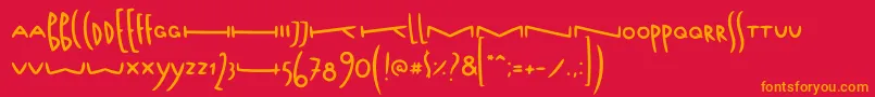 FoxtypefaceFoxtail Font – Orange Fonts on Red Background