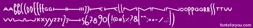 Fonte FoxtypefaceFoxtail – fontes brancas em um fundo violeta