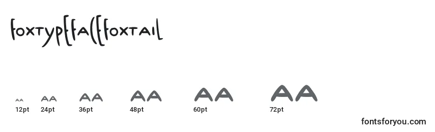 Размеры шрифта FoxtypefaceFoxtail