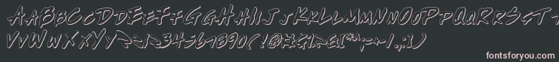 WriteOffOutline Font – Pink Fonts on Black Background