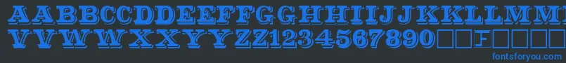 ShadowedSerif Font – Blue Fonts on Black Background