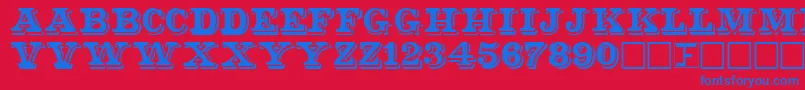 ShadowedSerif Font – Blue Fonts on Red Background