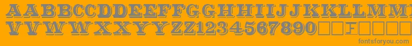 ShadowedSerif Font – Gray Fonts on Orange Background