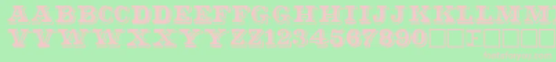 ShadowedSerif Font – Pink Fonts on Green Background