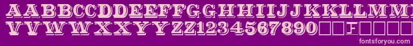ShadowedSerif Font – Pink Fonts on Purple Background