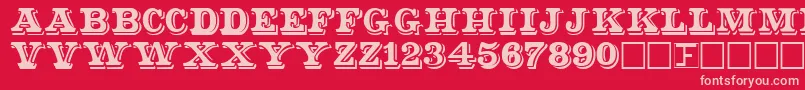 fuente ShadowedSerif – Fuentes Rosadas Sobre Fondo Rojo