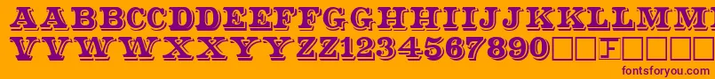 ShadowedSerif Font – Purple Fonts on Orange Background