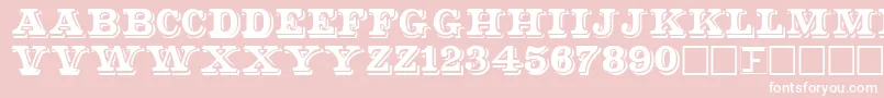 ShadowedSerif Font – White Fonts on Pink Background