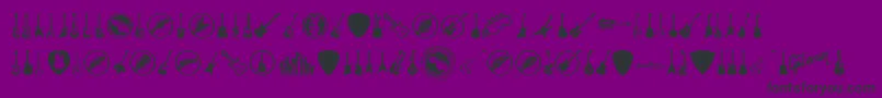 ElectricGuitarIcons Font – Black Fonts on Purple Background