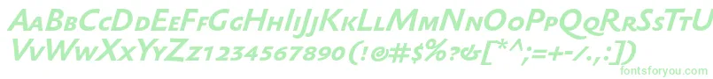 フォントSebastiantextscBolditalic – 緑のフォント