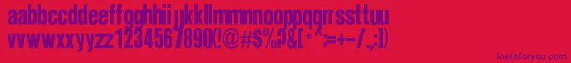 Suede Font – Purple Fonts on Red Background