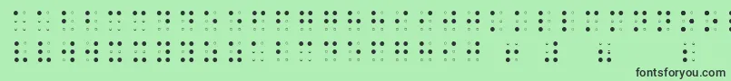 SheetsBrailleLight Font – Black Fonts on Green Background