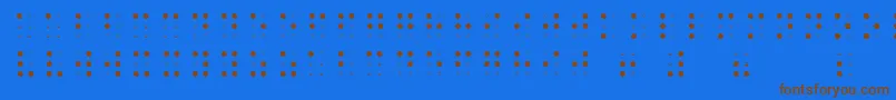 SheetsBrailleLight Font – Brown Fonts on Blue Background