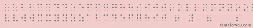 SheetsBrailleLight-Schriftart – Graue Schriften auf rosa Hintergrund