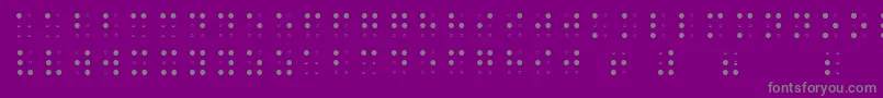 フォントSheetsBrailleLight – 紫の背景に灰色の文字