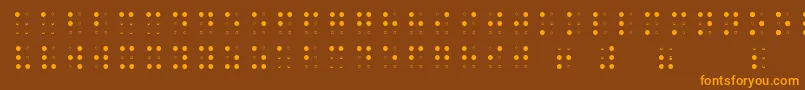 Шрифт SheetsBrailleLight – оранжевые шрифты на коричневом фоне