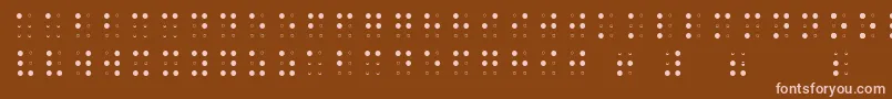 SheetsBrailleLight Font – Pink Fonts on Brown Background