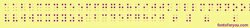 SheetsBrailleLight Font – Purple Fonts on Yellow Background