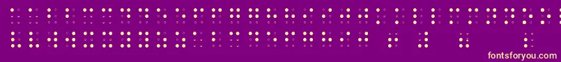 SheetsBrailleLight Font – Yellow Fonts on Purple Background