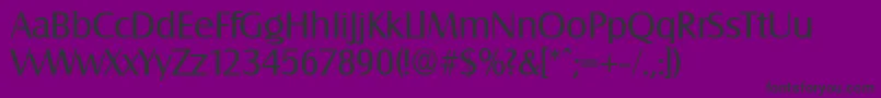 SalzburgSerialRegularDb-Schriftart – Schwarze Schriften auf violettem Hintergrund